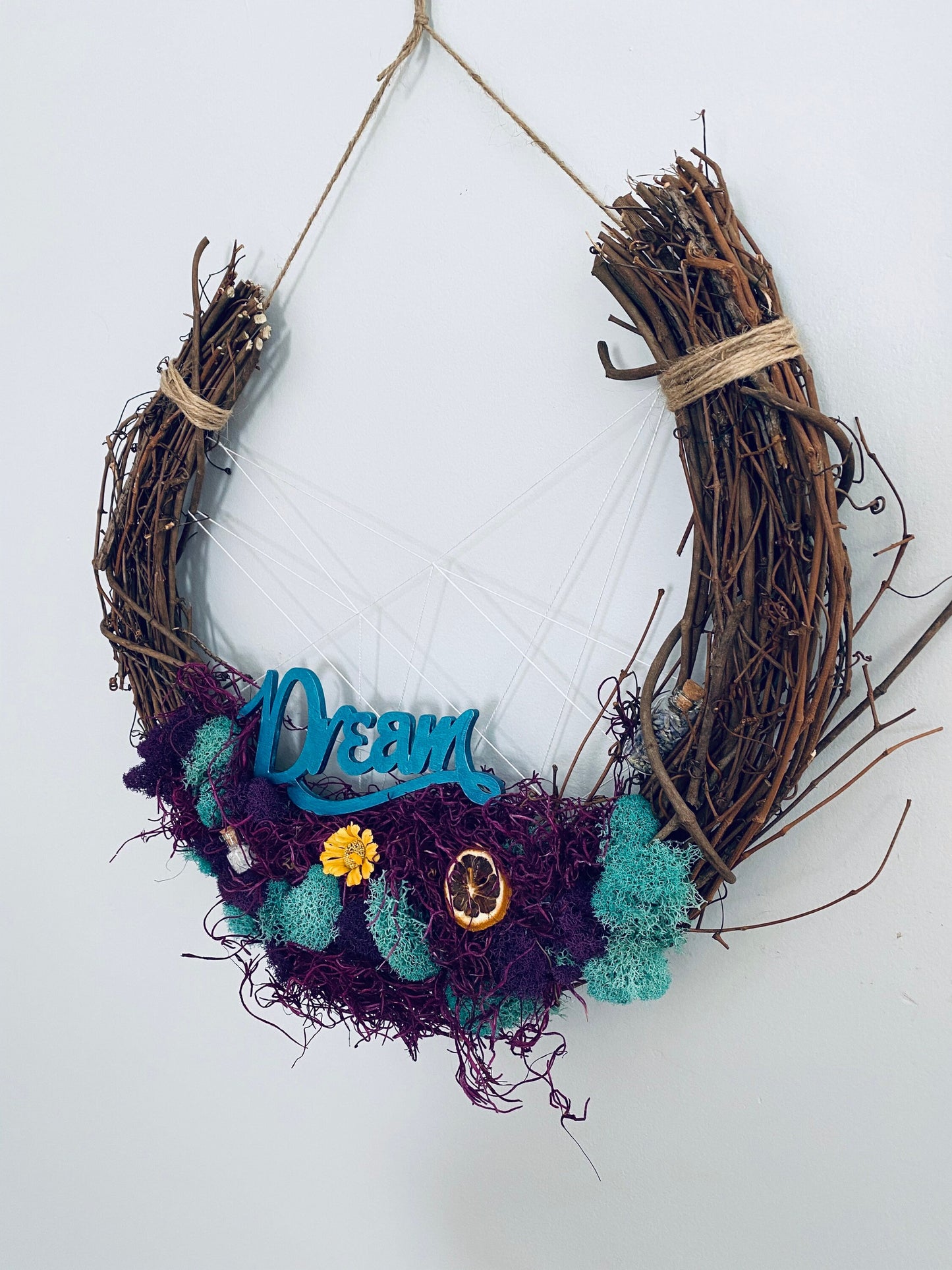 Lunar Dream Wreath, Witches Wreath, Pagan Wreath, Earth Witch Wreath, Moon Witch