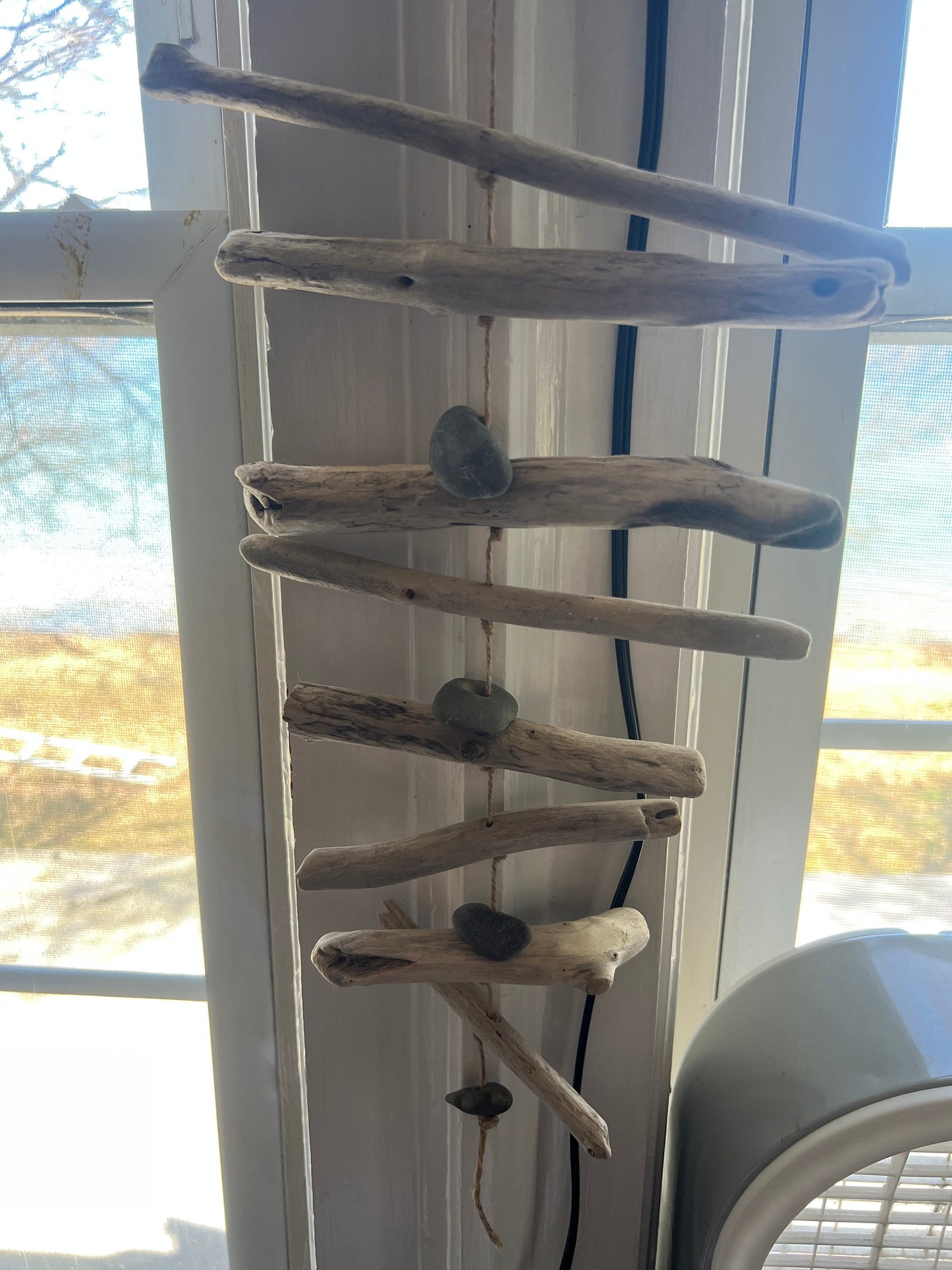 Protection Ladder, Valhalla Ladder, driftwood lucky stone ladder