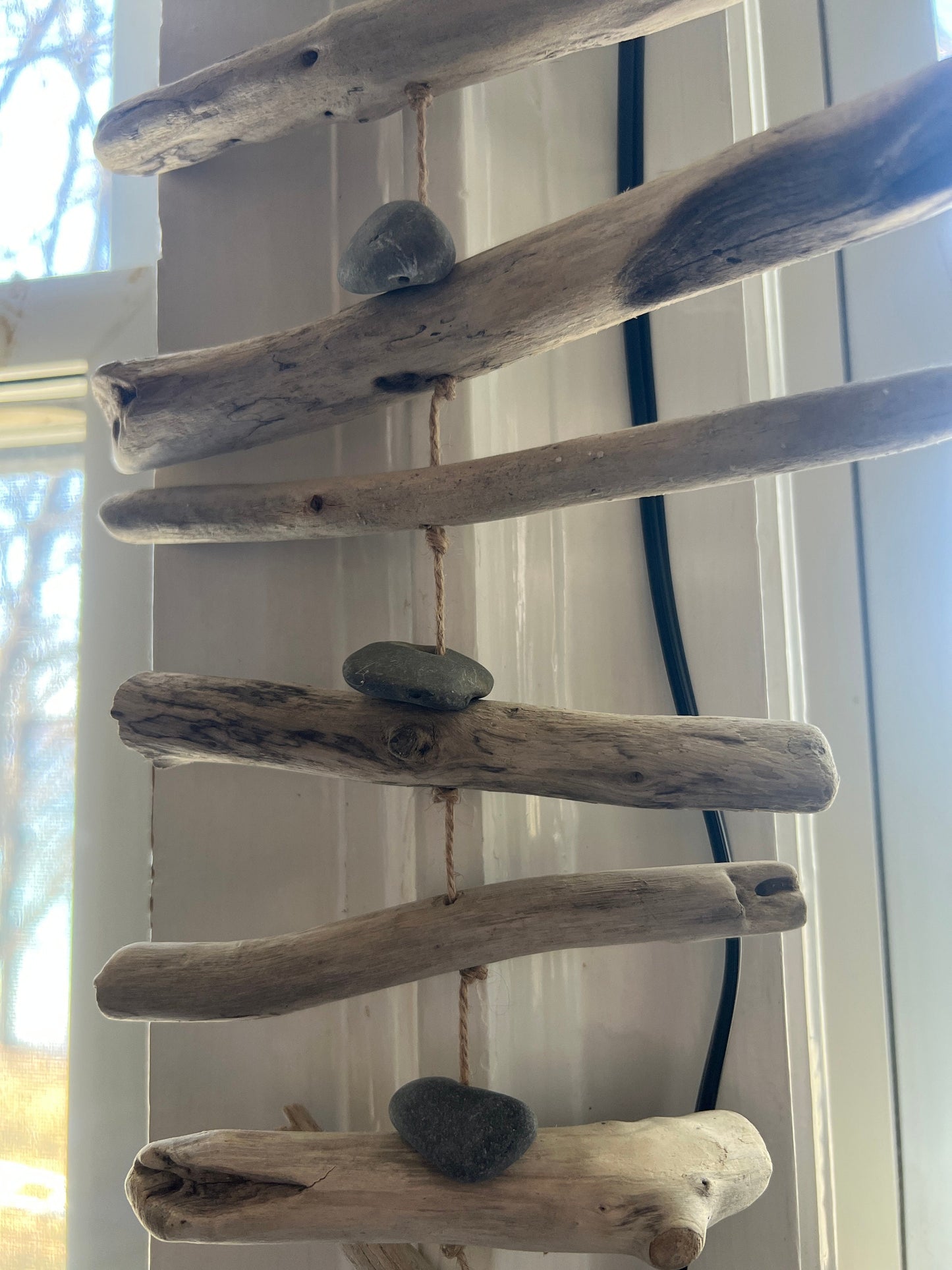Protection Ladder, Valhalla Ladder, driftwood lucky stone ladder