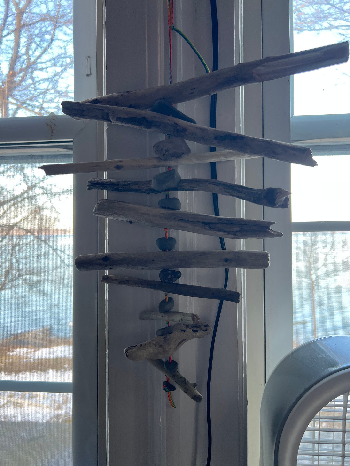 Protection Ladder, Valhalla Ladder, driftwood lucky stone ladder