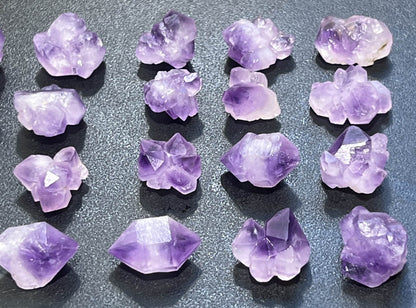 Amethyst Mini Crystal Clusters (3 Pcs) Raw Gemstones