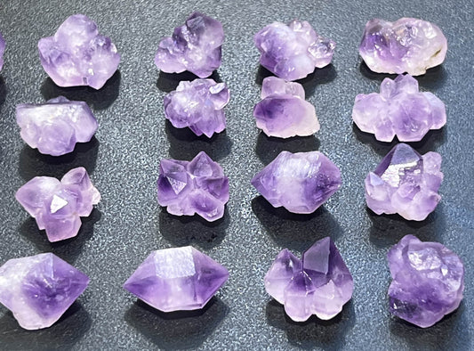 Amethyst Mini Crystal Clusters (3 Pcs) Raw Gemstones