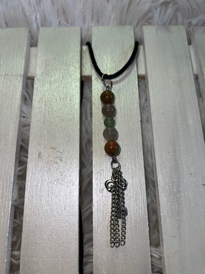 Unakite, Green Aventurine & Jasper Pendant Necklace