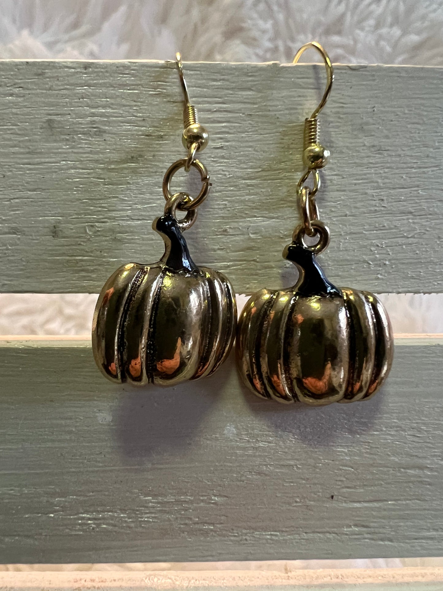 Gold Pumpkin Earrings