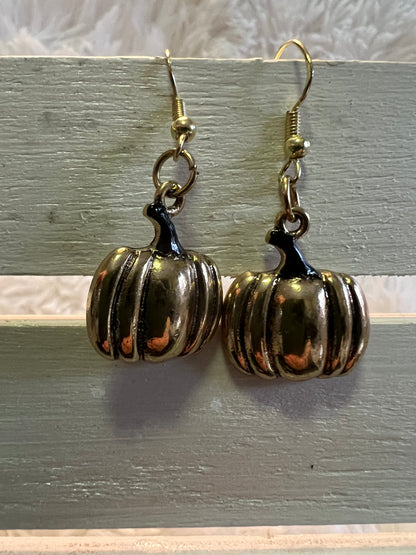 Gold Pumpkin Earrings
