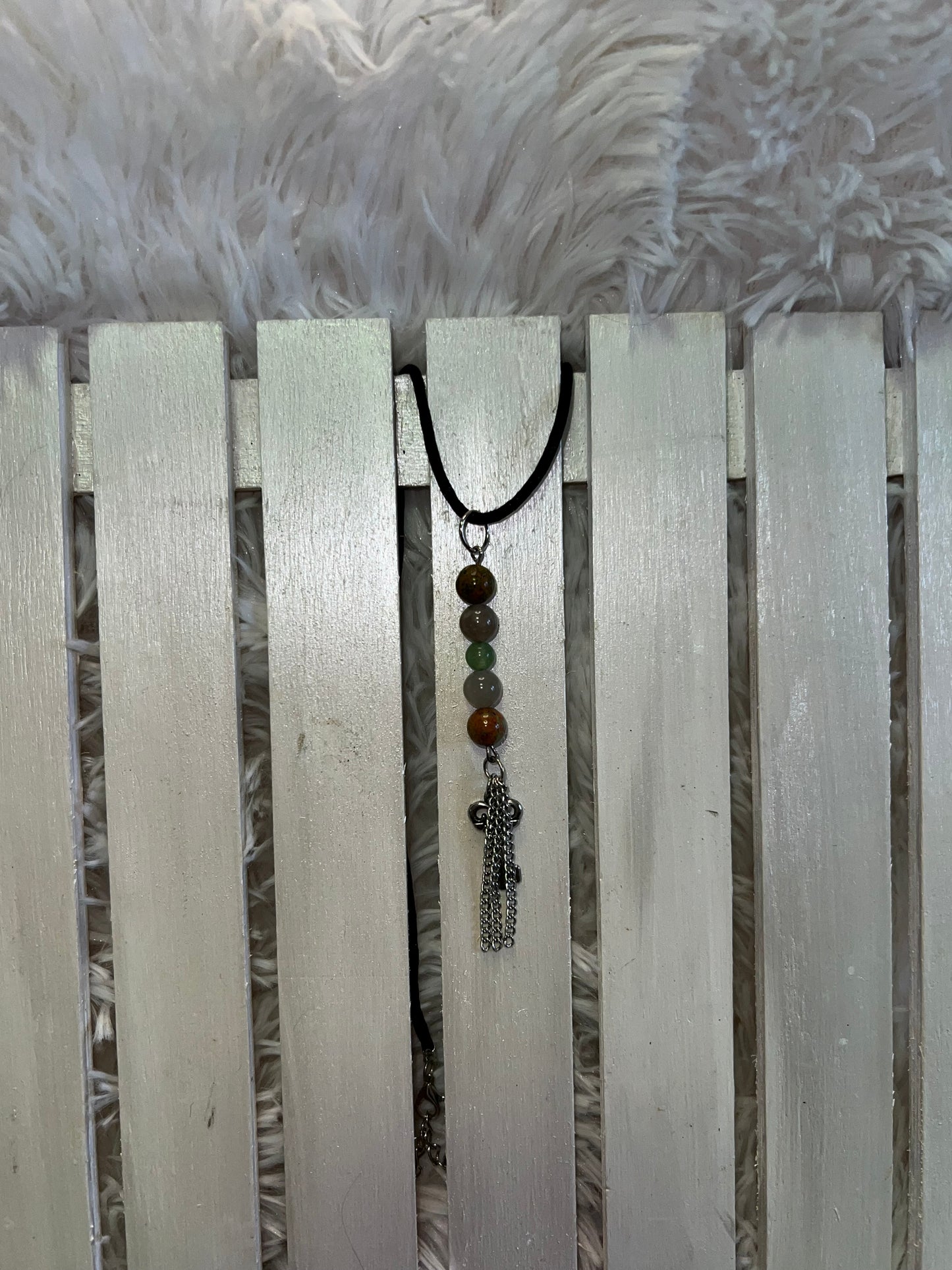 Unakite, Green Aventurine & Jasper Pendant Necklace