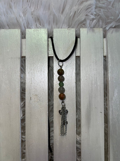 Unakite, Green Aventurine & Jasper Pendant Necklace