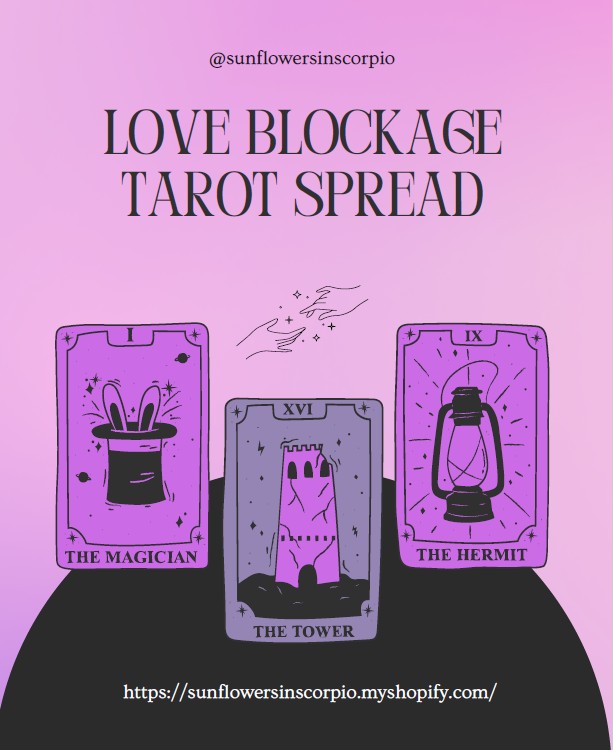 Love Blockage Tarot Spread - 3 Card