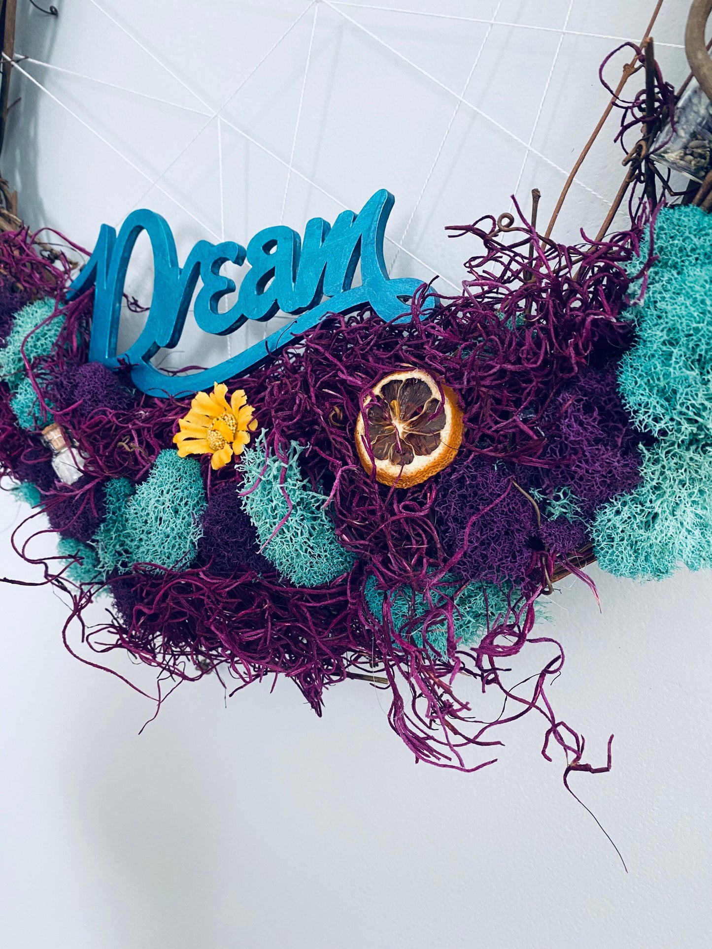 Lunar Dream Wreath, Witches Wreath, Pagan Wreath, Earth Witch Wreath, Moon Witch