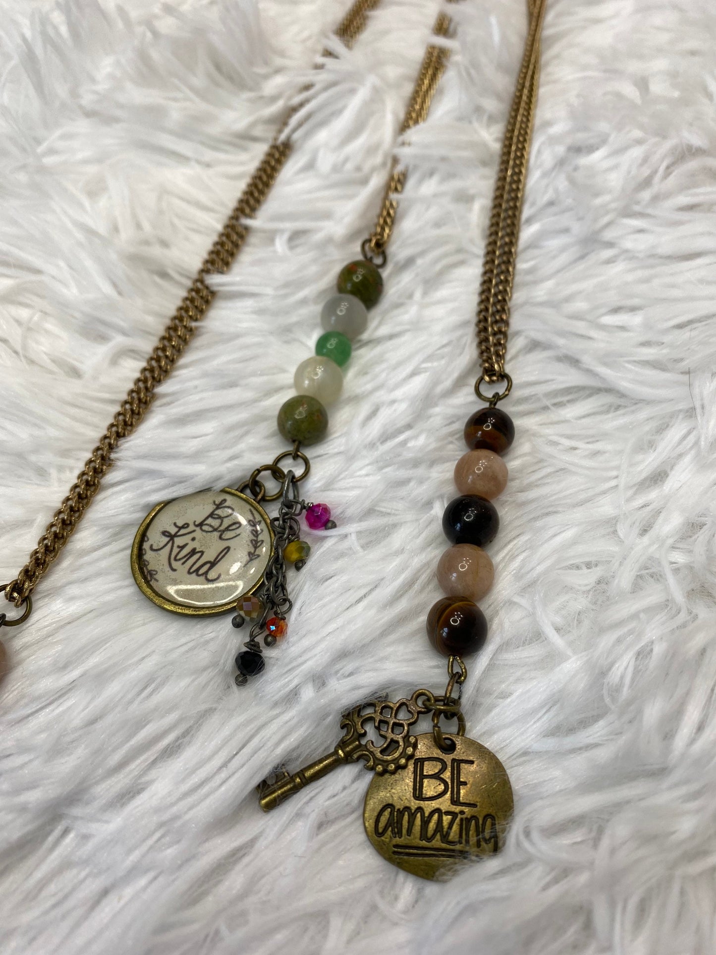 BE Brave, Strong, & Kind Crystal Pendants