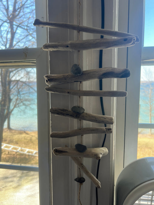 Protection Ladder, Valhalla Ladder, driftwood lucky stone ladder