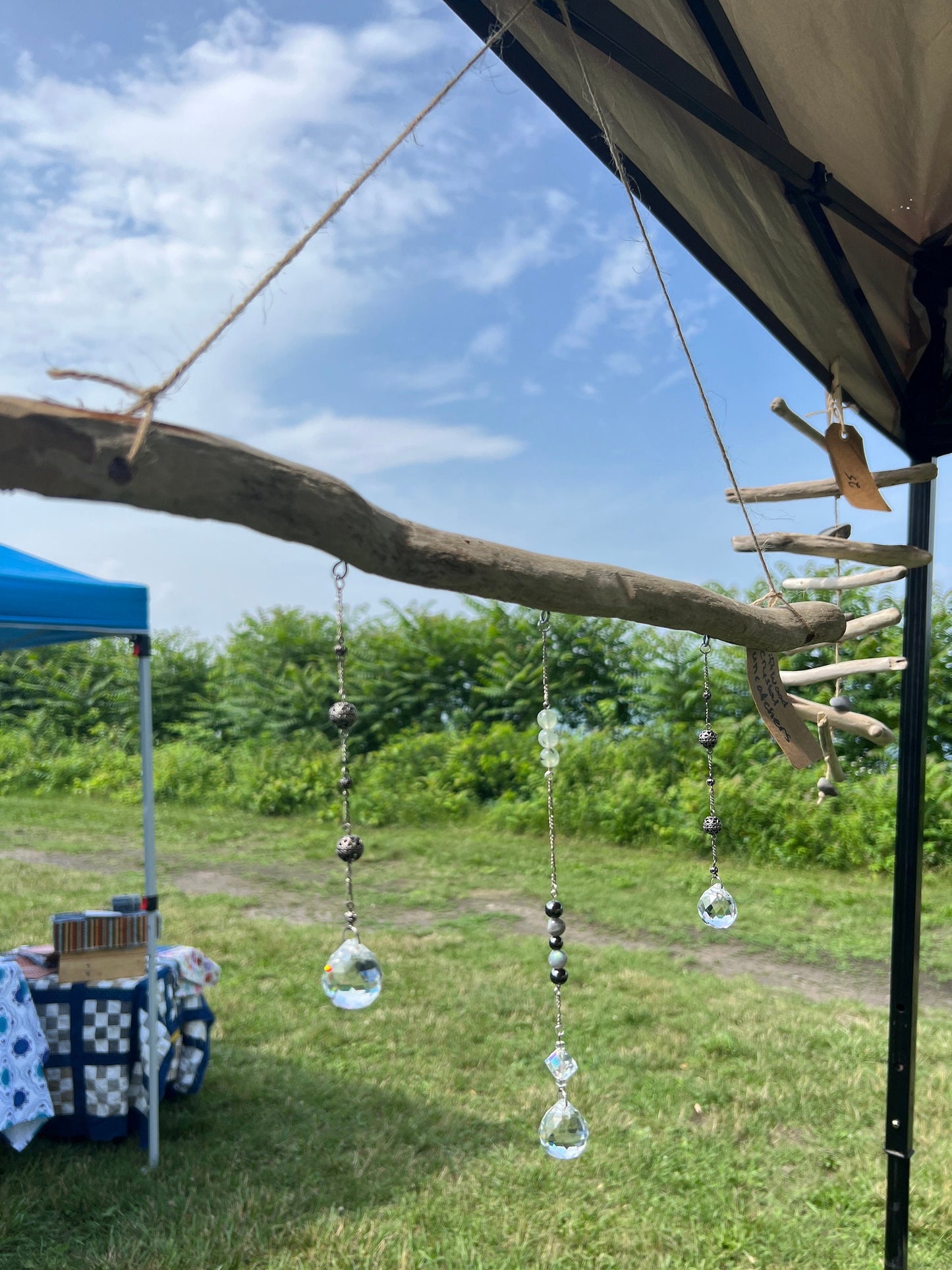 Rainbow Driftwood Crystal Suncatcher Hanging decor